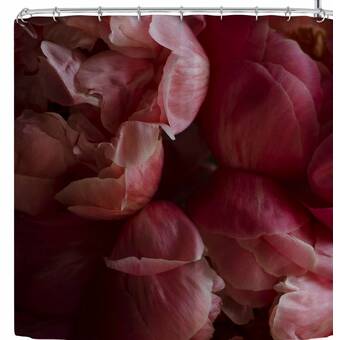 Kess InHouse Cristina Mitchell A Single Peony Pink Teal Floral Photography Round Beach Towel Blanket