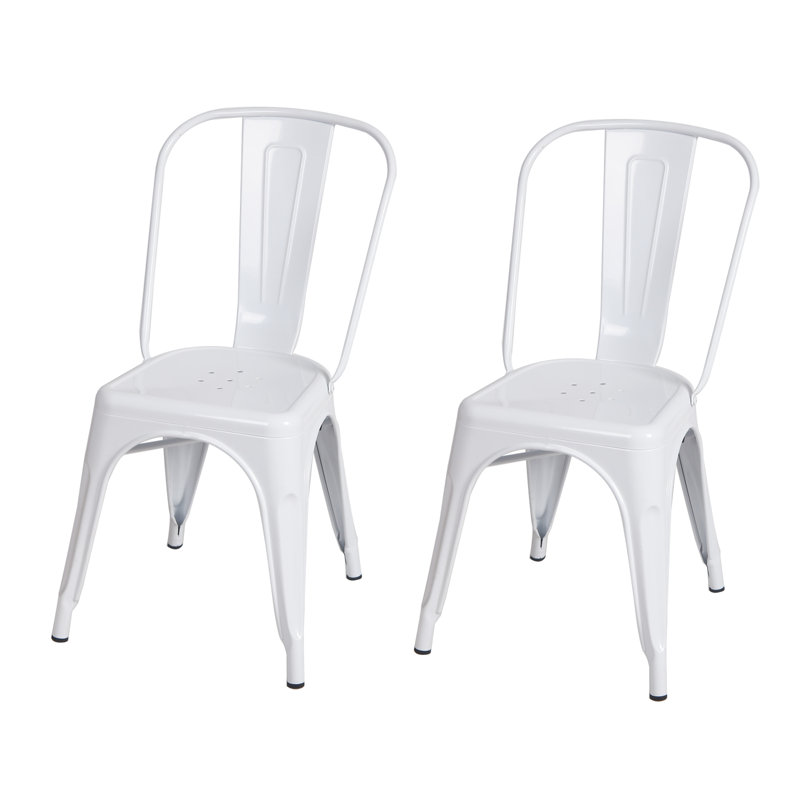 White tolix chairs #tolixchairs #Frenchbistro #FrenchFarmhousedecor
