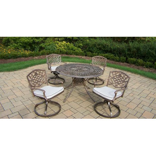 Go to store & view more images Mississippi 5 Piece Dining Set with Cushions by Oakland Living