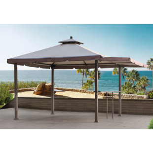 Go to store & view more images Double Roof 10 Ft. W x 10 Ft. D Metal Patio Gazebo by Sunjoy