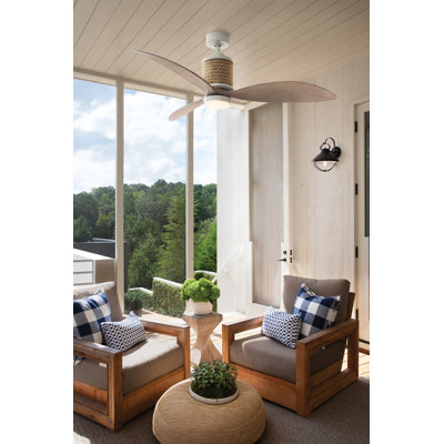 Marin 60-in Indoor/Outdoor Smart Ceiling Fan with Integrated LED + Remote