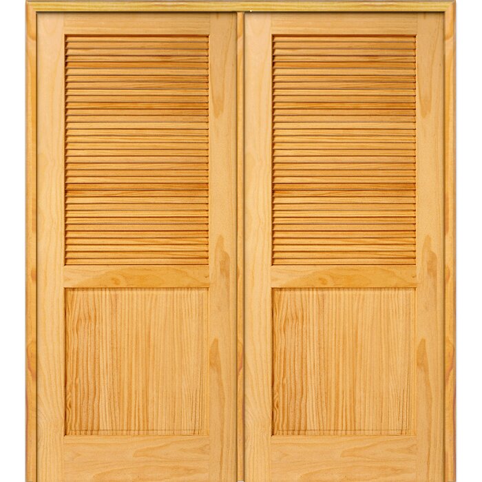 Louvered Solid Manufactured Wood Unfinished Louver Standard Door