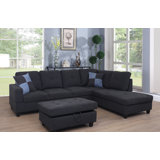 Mendoza 103.5 Right Hand Facing Sectional with Ottoman by Ebern Designs