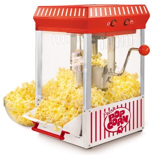 Stirring Popcorn Machine Retro Gourmet Popcorn Maker and Nut Roaster Mini Kettle Hot Oil Popcorn Popper 