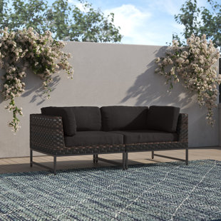 Consuelo 68'' Wide Wicker Loveseat with Cushions