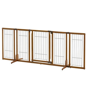 Wide Premium Plus Freestanding Pet Gate with Door