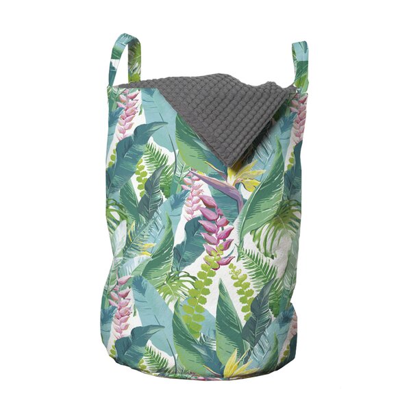 Ambesonne Exotic Hawaii Laundry Bag Hamper Basket with Handles Laundromats 