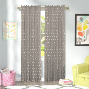 Dara Wildlife Blackout Thermal Rod Pocket Single Curtain Panel
