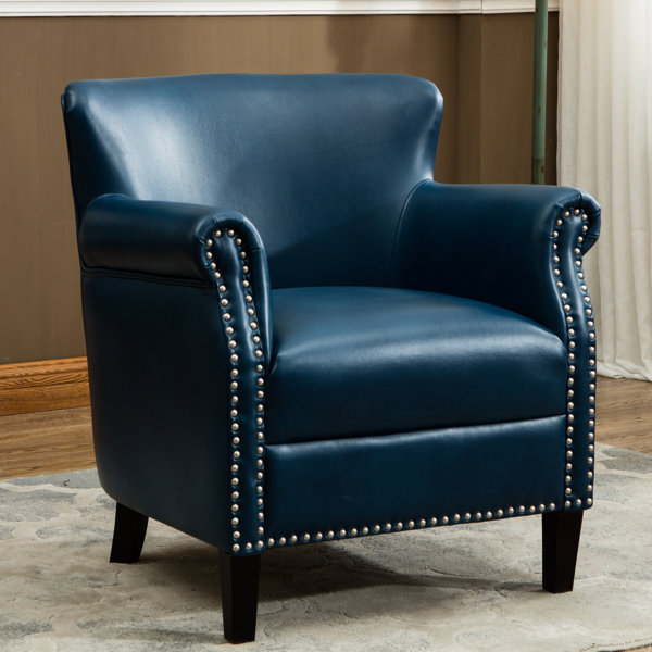 high back leather reading chair