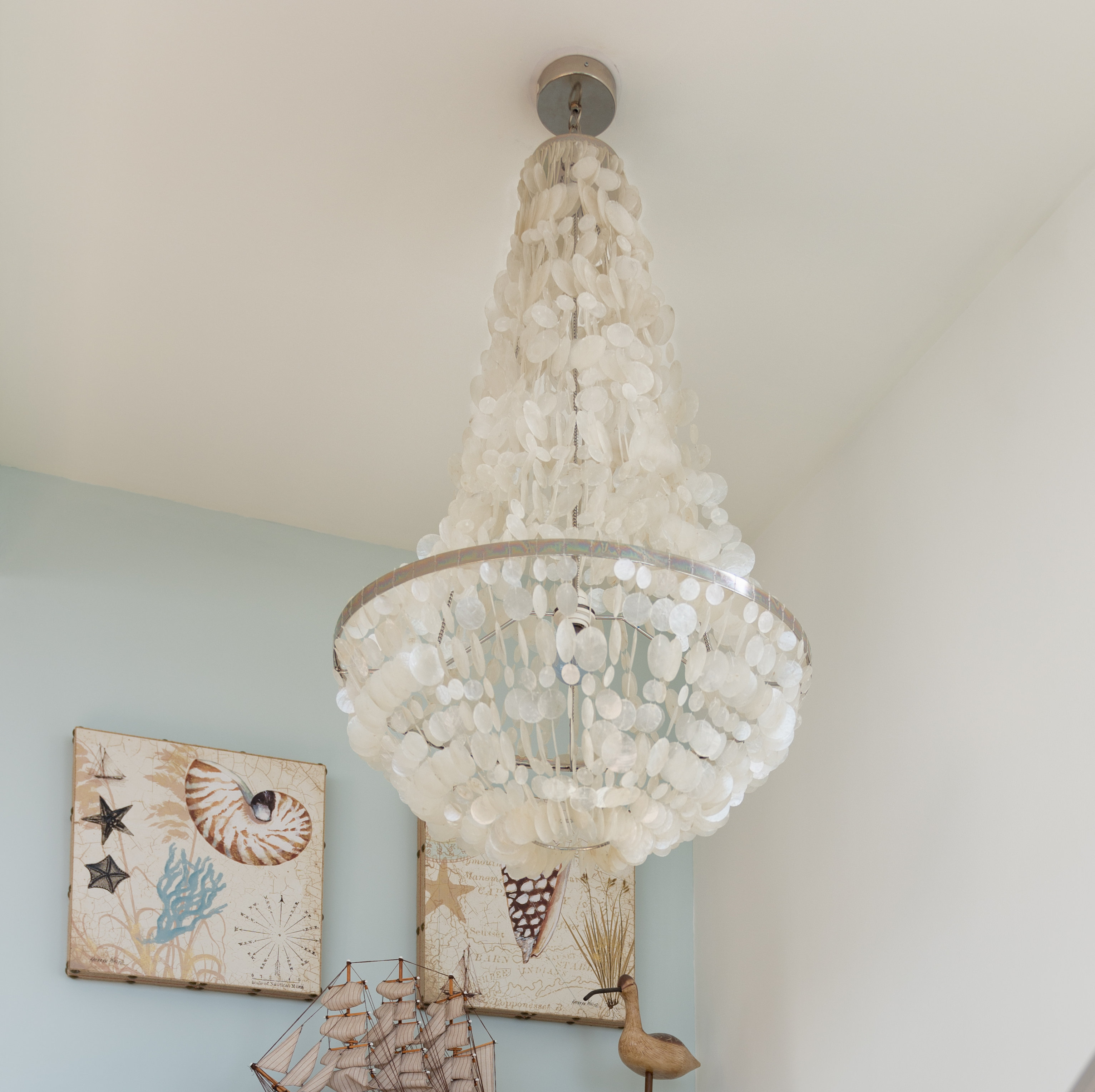 Kouboo Manor Capiz Seashell 3 Light Chandelier Reviews Wayfair