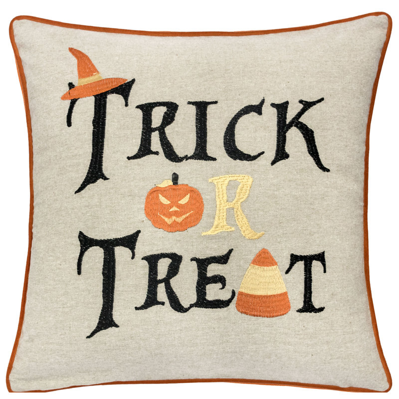 The Holiday Aisle Selvidge Trick Or Treat Velvet Throw Pillow