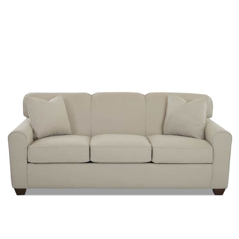 Three Posts™ Folkerts 80'' Round Arm Sofa Bed with Reversible Cushions ...