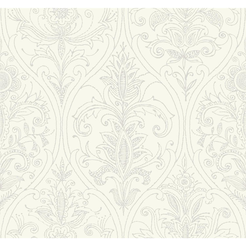 York Wallcoverings Filigree Detail Damask 27 L X 27 W Wallpaper