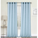 Metallic Blue Curtains Wayfair