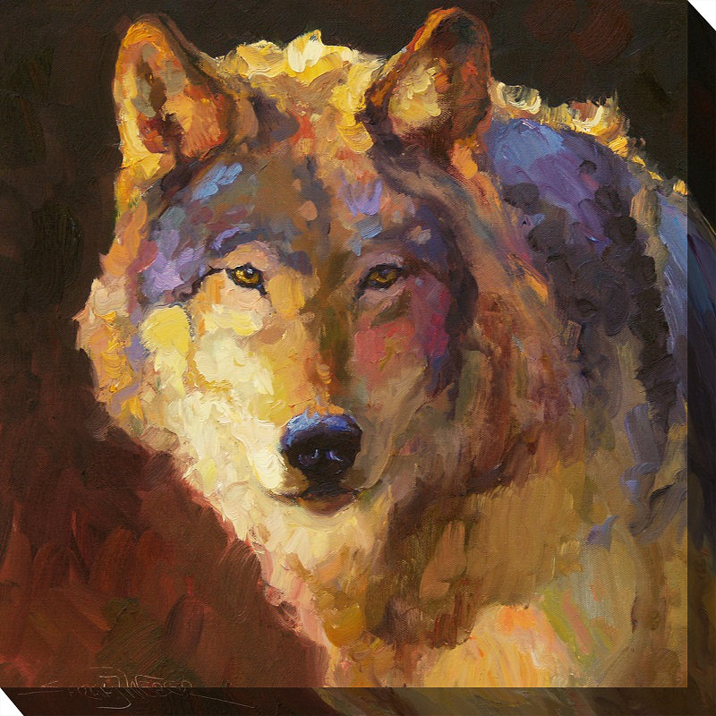 Loon Peak Amadeus Wolf Oil Painting Print On Wrapped Canvas
