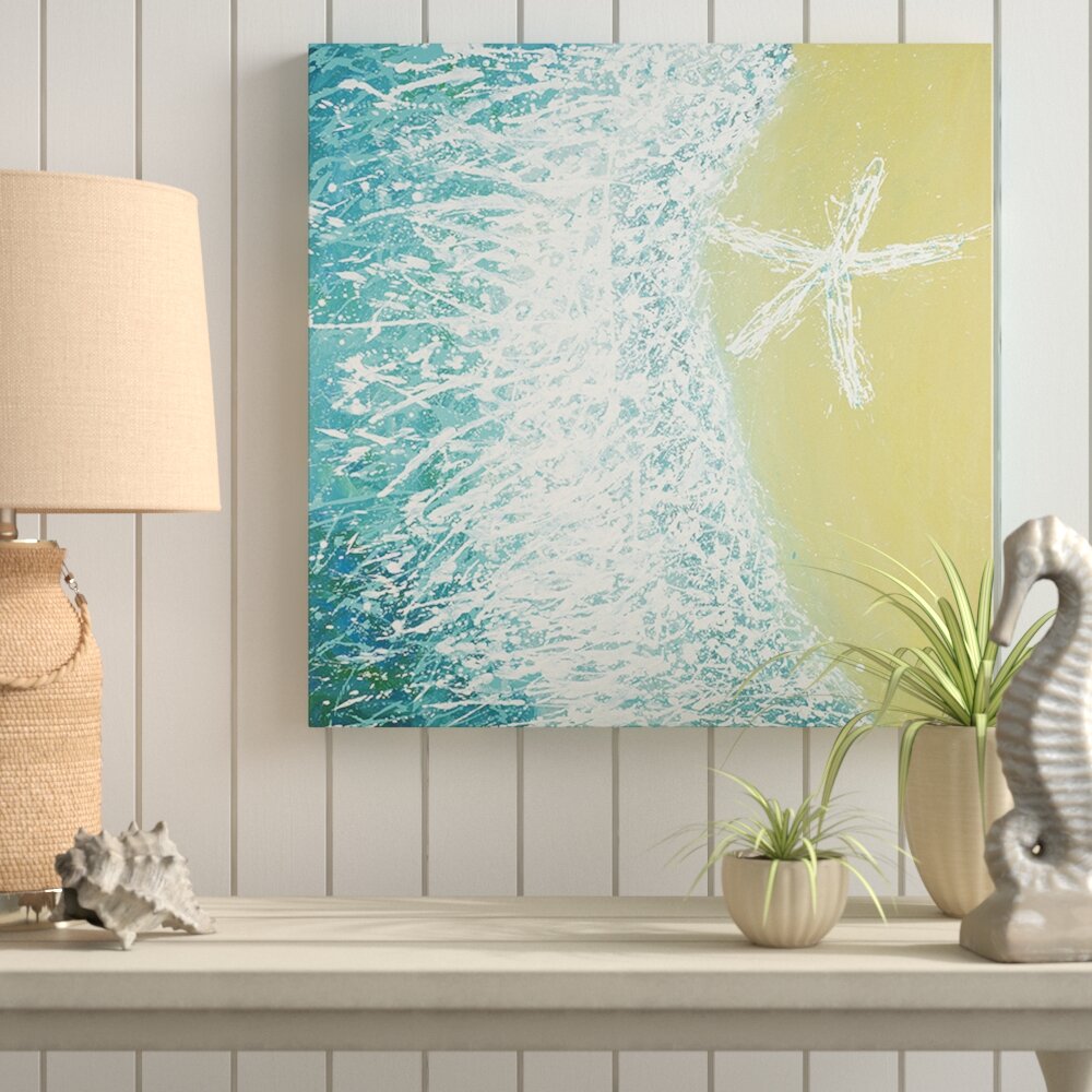 Fox Studio Ocean Painting on Stretched Canvas Large Original Painting on gallery wrapped canvas 1.5 deep Sides Painted