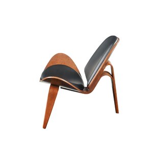 Borel Faux Leather Upholstered Wooden Side Chair By Corrigan Studio