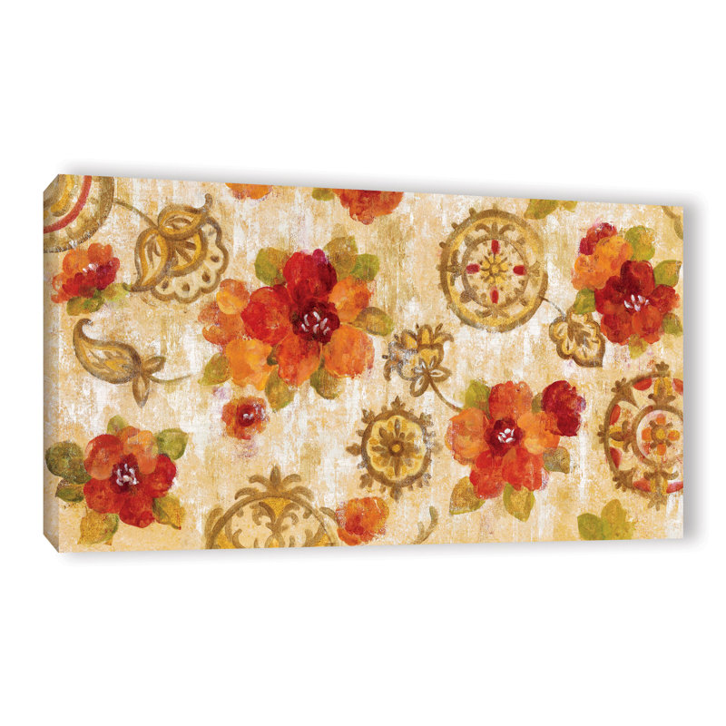 August Grove Hibiscus And Mandala Painting Print On Wrapped Canvas Wayfair