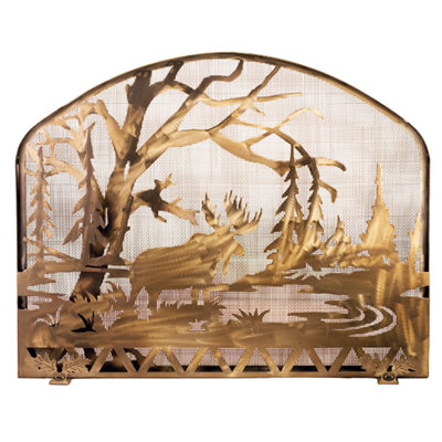 Meyda Tiffany Moose Creek Single Panel Fireplace Screen Wayfair