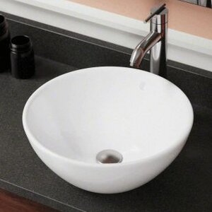Porcelain Circular Vessel Bathroom Sink