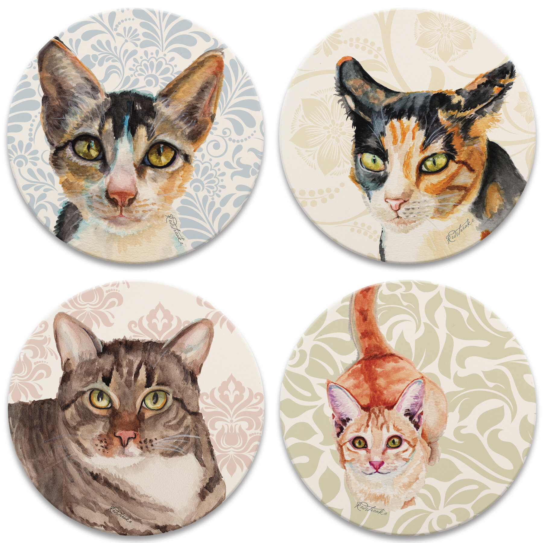 Red Barrel Studio® Furkids Cats II Coaster | Wayfair