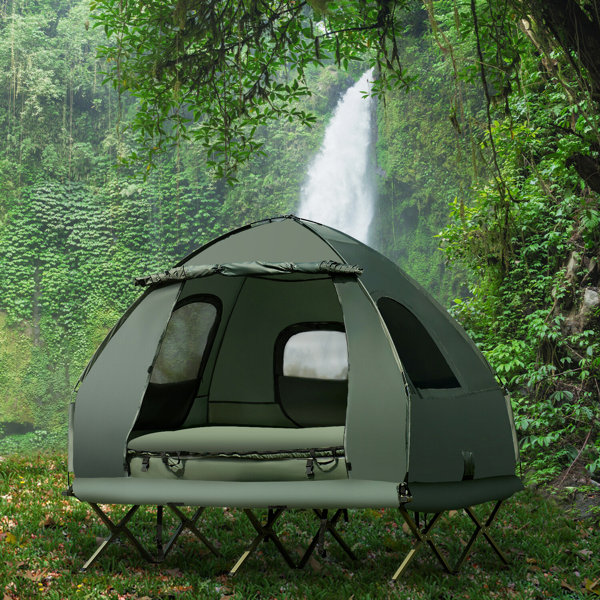 Camping Tent with Inflatable Beams Outdoor 2 Persons Pop Up Tents Hiking Fishing 