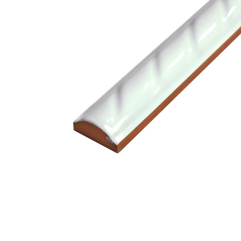 Elitetile Rope 9 75 X 1 Ceramic Pencil Liner Tile Trim In White Wayfair