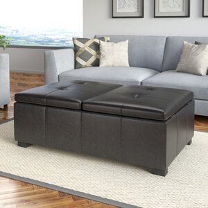 Grissom Leather Double Storage Ottoman