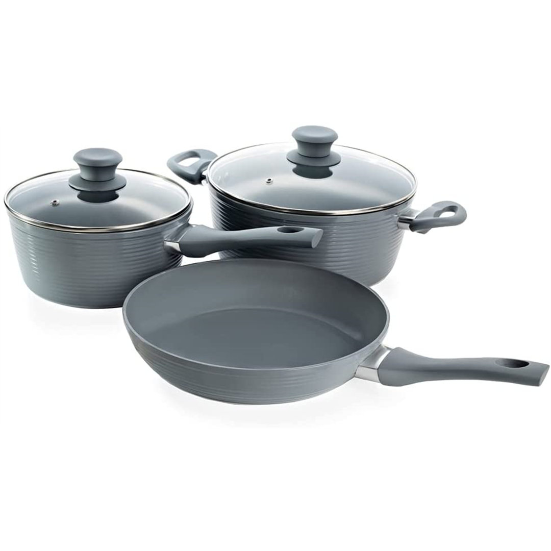 Belfry Kitchen 5-tlg. antihaftbeschichtetes Kochgeschirr-Set Wedemeyer aus Aluminium