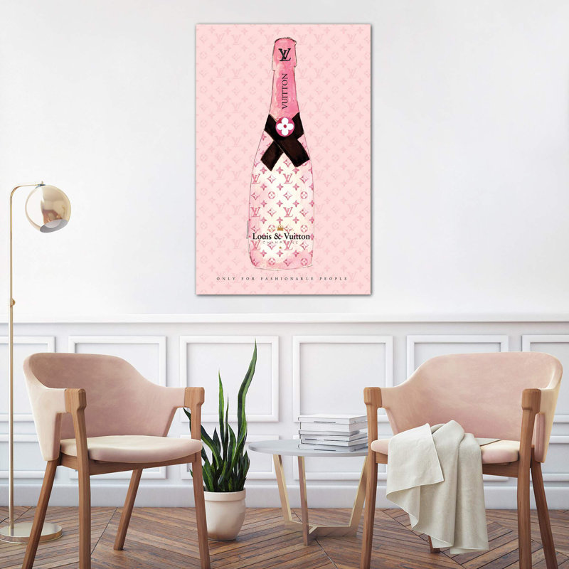 Brayden Studio Louis Vuitton Champagne Painting Print On Wrapped