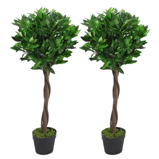 Artificial MINI Bay Tree Topiary Ball with pot 