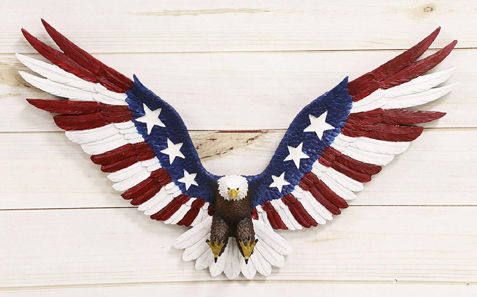 Millwood Pines Large Flying American Flag Tattoo Bald Eagle with Talons Out Wall Décor & Reviews | Wayfair