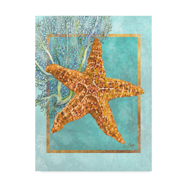Highland Dunes Starfish And Coral Acrylic Painting Print On