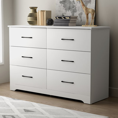 Arkia 6 Drawer 47'' W Dresser white (incomplete missing pieces) 