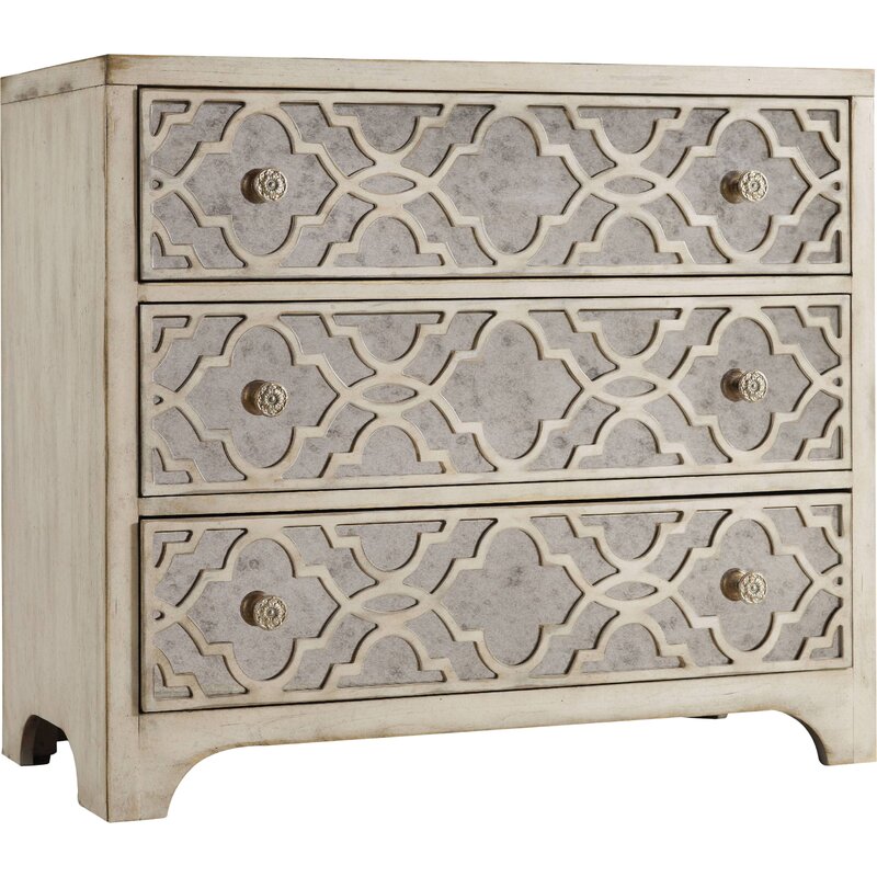 Hooker Furniture Sanctuary 3 Drawer Mirrored Accent Chest