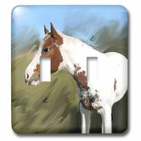 3dRose lsp_80253_1 Clydesdale Mare And Foal horses Single Toggle Switch 