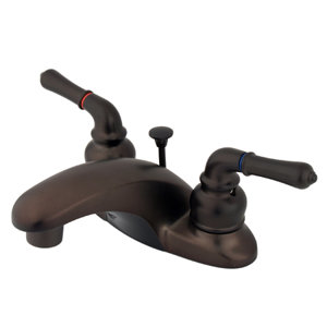 Magellan Double Handle Centerset Bathroom Faucet with ABS Pop-Up Drain