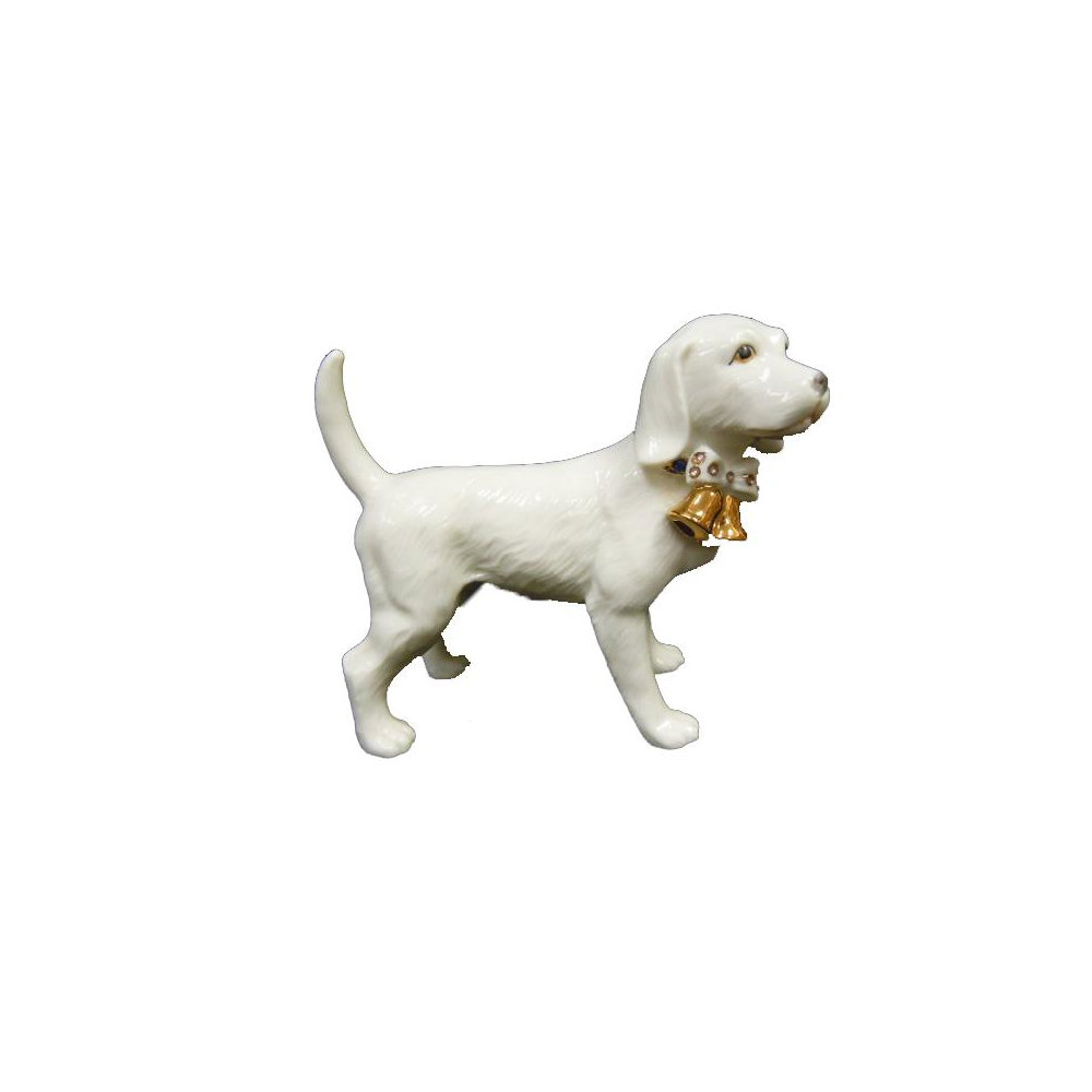 white porcelain dog figurines