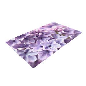 Sylvia Cook Flowers Purple Area Rug