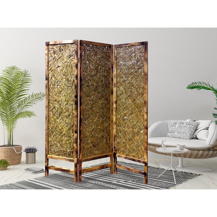 Details about   4/6 Panel Wooden Room Divider Partition Foldable Privacy Screen Weave Wicker 