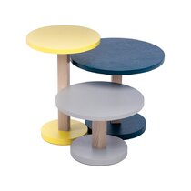 yellow and grey nest of tables