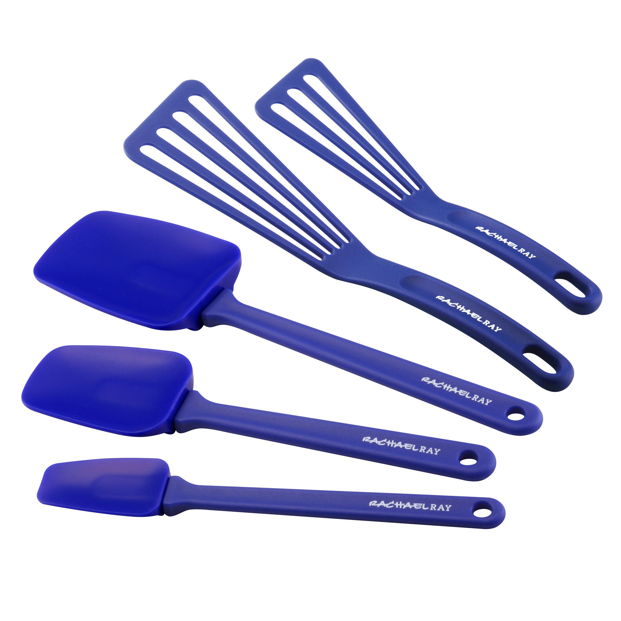 Rachael Ray Kitchen Utensils Turner And Spatula Mix And Flip Set, 5