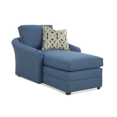 Full Chaise Lounge Braxton Culler Upholstery Blue Solid