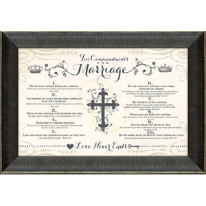 Wedding & Family 'Ten Commandments for Marriage' Textual Art