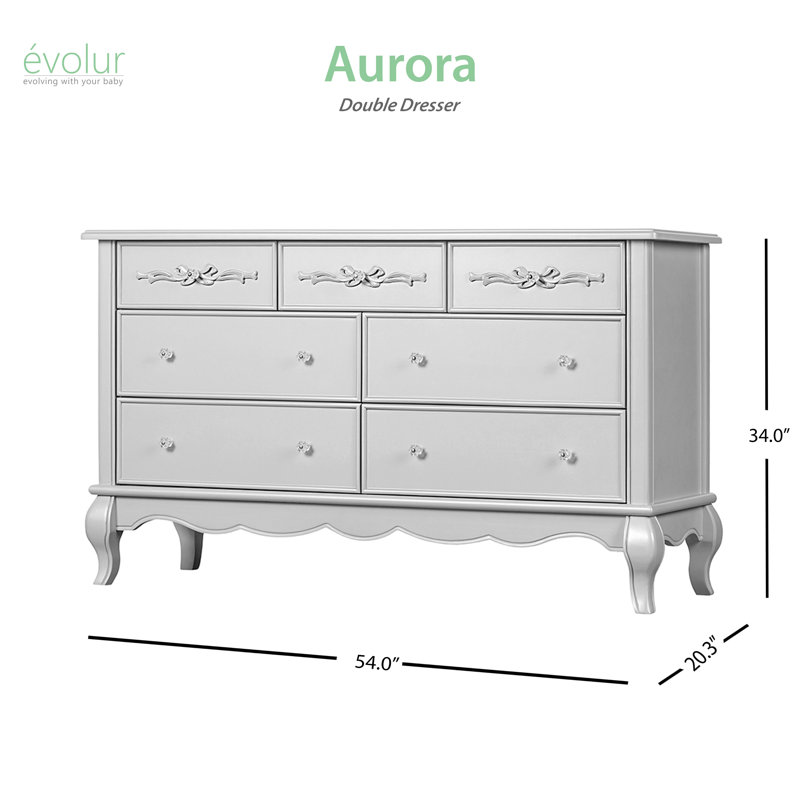 aurora 7 drawer double dresser