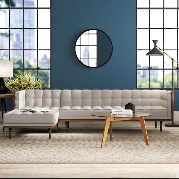 Modern Contemporary Tan Leather Sectional Allmodern Contemporary Tan Leather Sectional