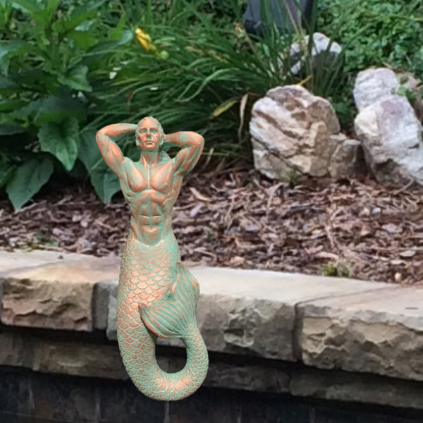 Homestyles Life S A Beach Merman Male Mermaid Triton Shelf Sitter Statue Wayfair Buy original art worry free with our 7 day money back guarantee. life s a beach merman male mermaid triton shelf sitter statue