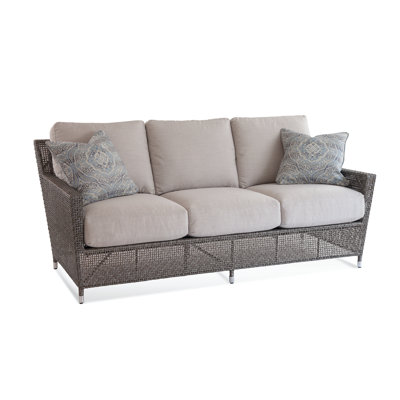 Edisto Patio Sofa With Cushions Braxton Culler Fabric Color 6358 63
