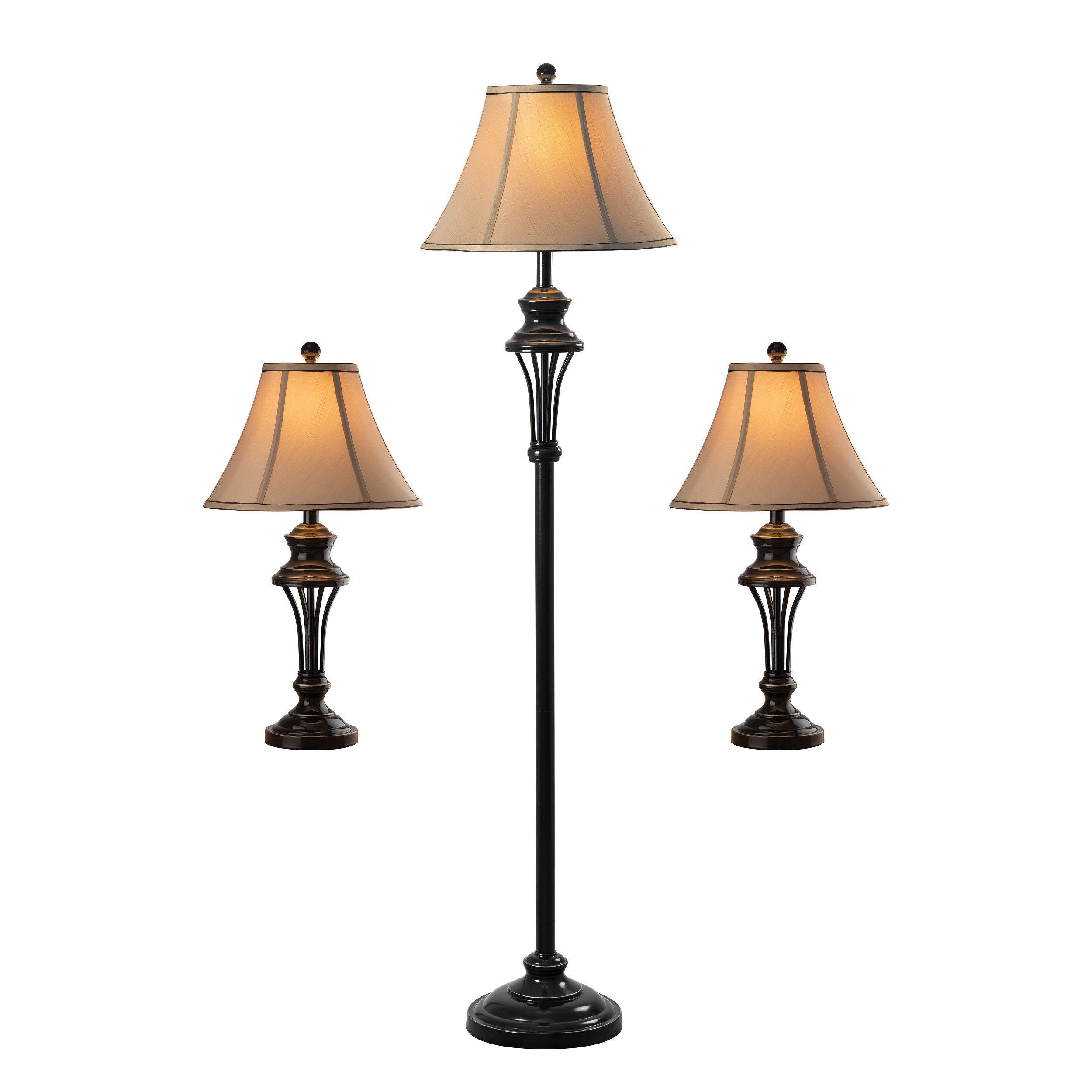 Astoria Grand Macmillan 3 Piece Buffet Floor And Table Lamp Set