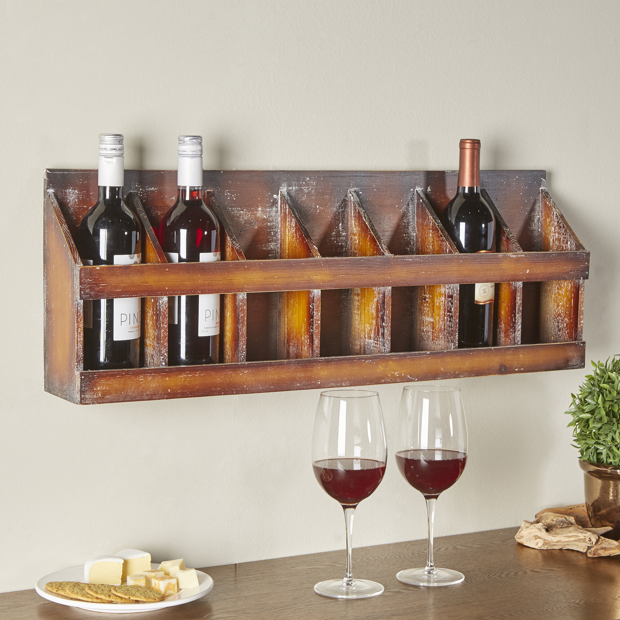 Eila 7 Bottle Wall Mounted Wine Rack Reviews Joss Main